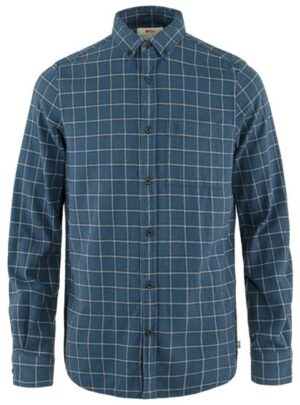 Fjällräven Ãvik Flannel Shirt Mens, Indigo Blue / Flint Grey